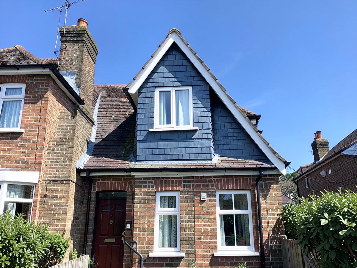 Exterior of the completed hip-to-gable dormer loft conversion